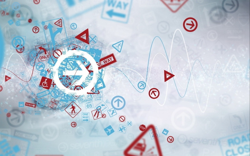 sign, 720P, arrows (design), digital art, traffic