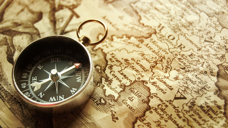 drawing, old, map, vintage, 1080P, compass