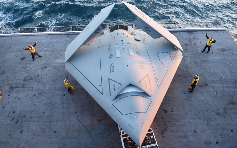 stealth, military, x47b, drone, aircraft, other aircraft, 2K, xb