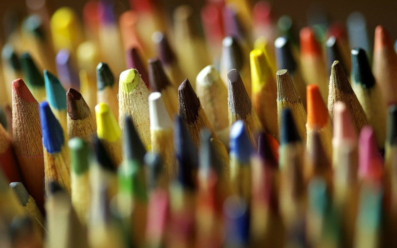 multi colored, colorful, purple, pencil, large group of objects, colored pencil, close-up, choice, creativity, focus on foreground, collection, variation