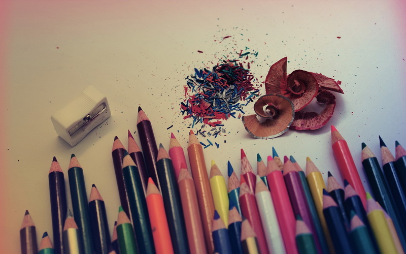 colorful, 1080P, pencils