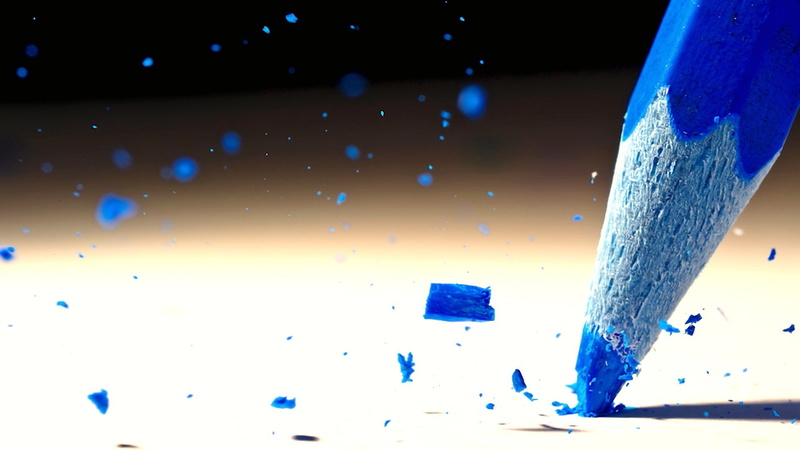 pencils, 1080P, blue, colorful