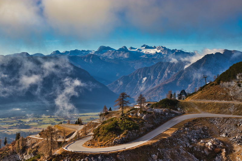 loser panorama road, mountain peak, landscape, nature, cold temperature, environment, beauty in nature, sky, scenics - nature, austria, cloud - sky, idyllic