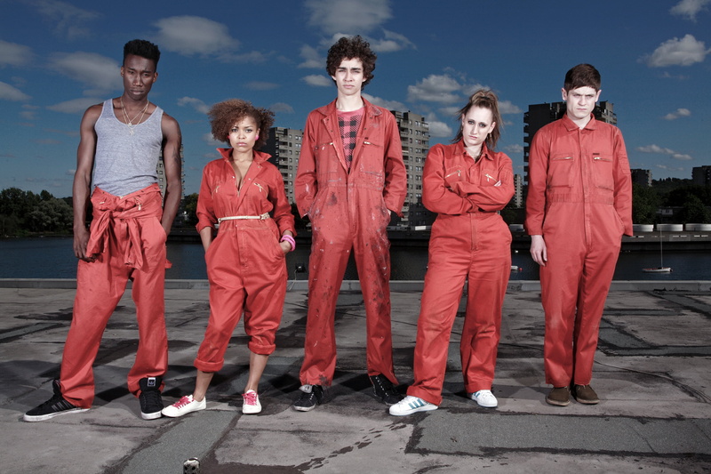 Anthony Thomas, front view, s, bad, losers, antonia thomas, Robert Sheehan, men, kelly bailey, teenager, group Of People, superpowers, women, fashion, color Image