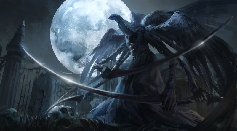 bloodborne, 2K, mergos did wet nurse, art, night, weapons, jlien-, the moon, braid, monster
