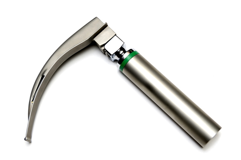 cut out, Laryngoscope, white background, Medical, close-up, stainless steel, silver colored, still life, silver, isolated, two objects, network connection plug
