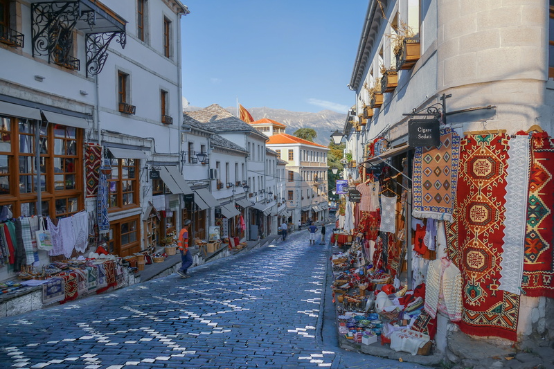 transportation, building exterior, alley, market, 5K, albania, the way forward, history, tower, day, travel, outdoors, town, street, building, no people