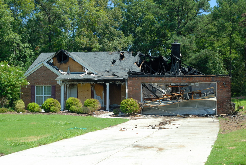 fireman, green color, residential district, structure, tree, architecture, burning, sunlight, house, 2K, field, building exterior, plant, Destruction