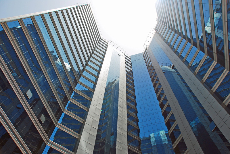 outdoors, office building exterior, finance, alloy, Building, 4K, sky, hotel, window, construction Industry, Glass, office Building, modern architecture