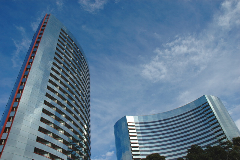 skyscraper, company, finance, exterior, corporate, day, office, future, city, glass, headquarters, office building exterior, low angle view, tall - high