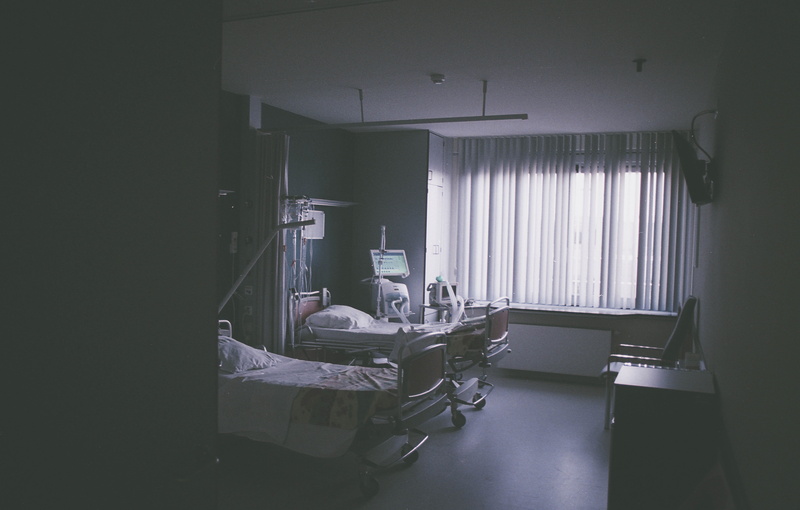 lighting equipment, beds, window, nursing, healthcare and medicine, hospital, ceiling, curtain, hospital room, grayscale, photography, day, furniture, blind