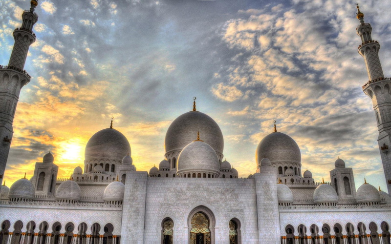 sunset, zayed, uaehd, dhabi, wallpare, 1080P, mosque, abu, grand, sheikh