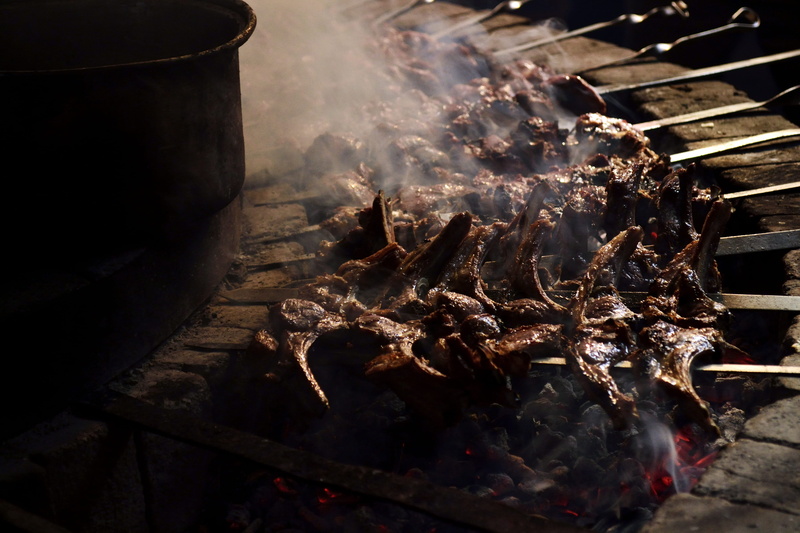 metal, burning, day, amazing, azerbaijan, barbecue grill, travel, freshness, food, preparing food, bonfire, food and drink, eat, nature, cuisine, national