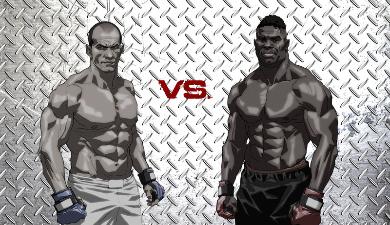 pattern, power, sport, 2K, portrait, backgrounds, lifestyles, real people, mma, illustration, muscular Build, people, black Color, front view, two, the Human Body