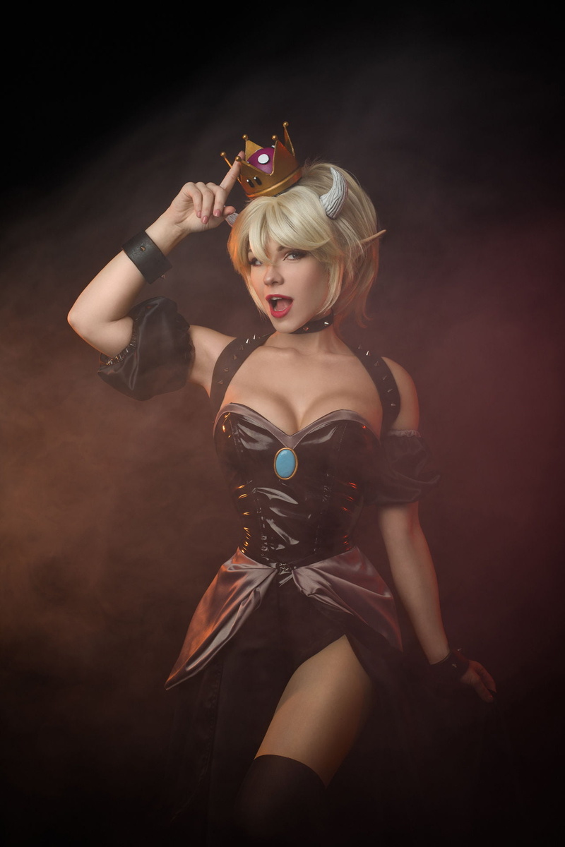 cosplay, crown, 1080P, Irina Meier, Bowsette, Nintendo