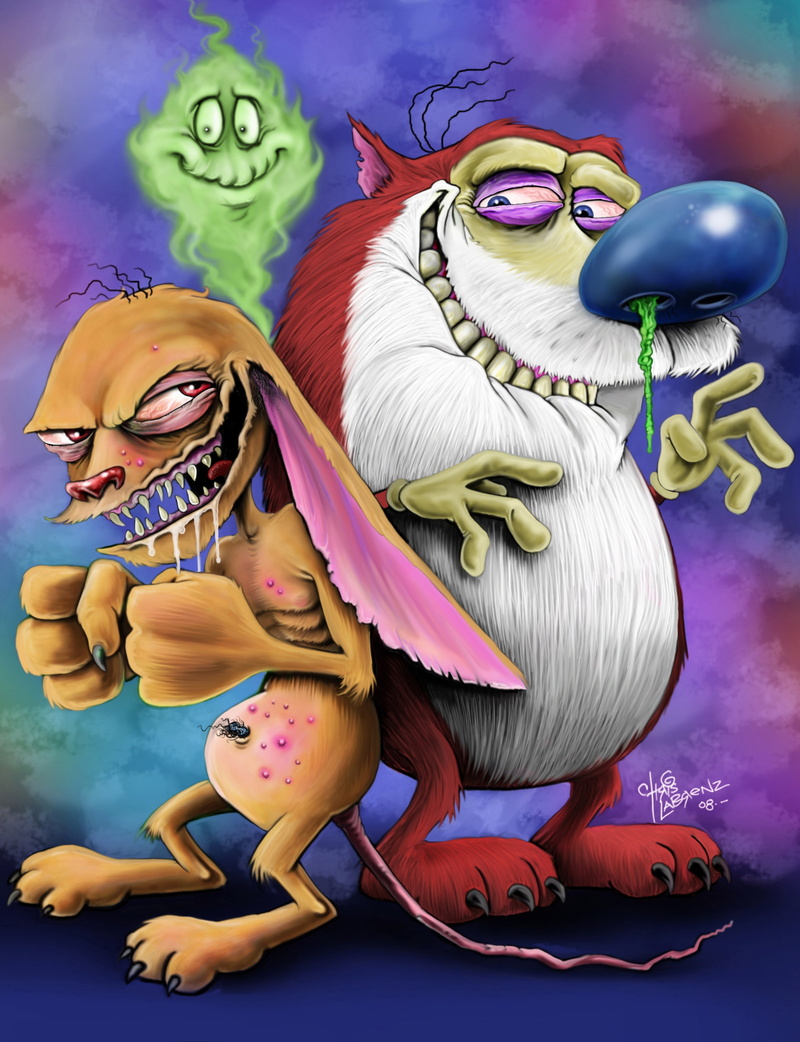 hd, x, art, 2K, realistic, alternative, alternative art, stimpy, ren, Ren And Stimpy