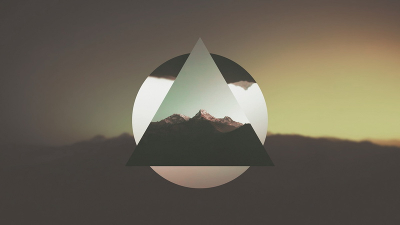 alternative art, roundness, mountain, art, alternative, 1080P, triangle