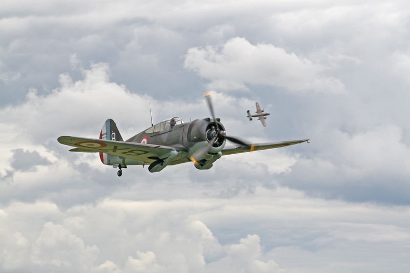 military, cloud - sky, flew, flying, photography, outdoors, motion, rule, Curtiss P-36 Hawk, power, military Airplane, black, jet, wing, French, air Vehicle