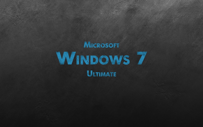 black background, microsoft, windows 7, ultimate, wall, 1080P, scratches
