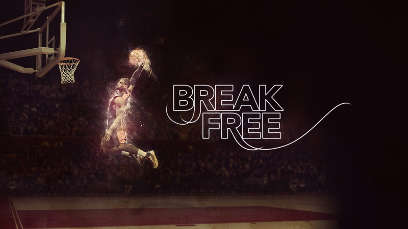 2K, Fire, profile view, NBA, adult, Break Free, communication, athlete, art and craft, Player, indoors, men, lifestyles, side view, Hang, break, one person
