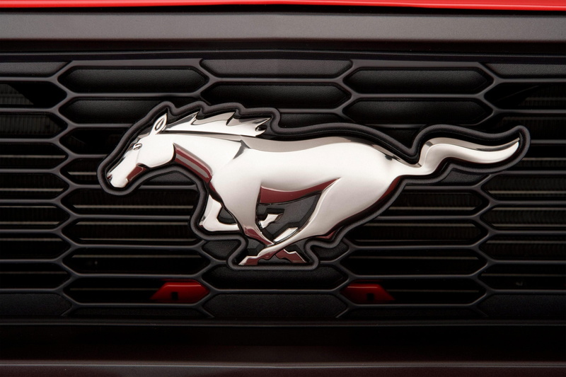 horse, 4K, Ford, logo, Ford Mustang