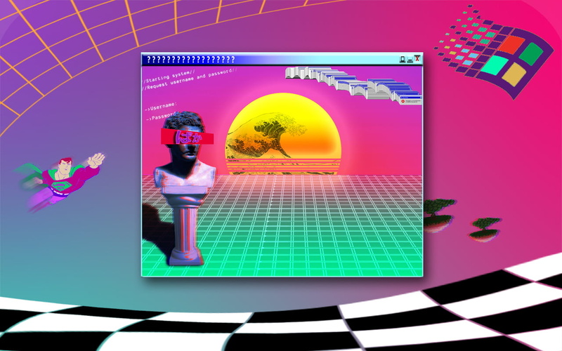 720P, Feel de W A V E, artwork, digital art, vaporwave