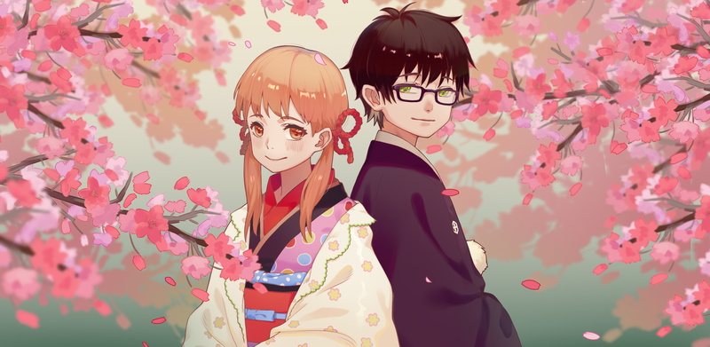 4K, March Comes in Like a Lion, Anime, Rei Kiriyama, Glasses, Hinata Kawamoto