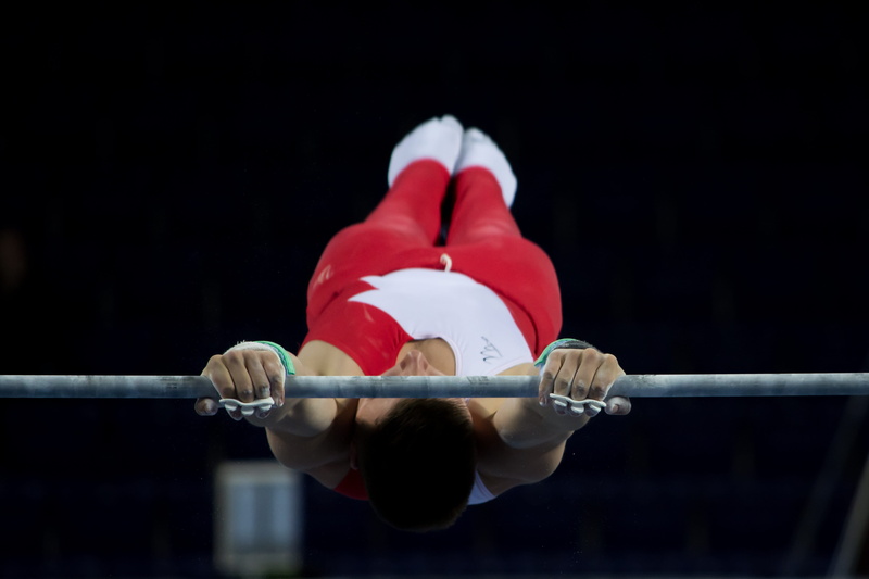 person, gymnastic, one person, indoors, Active, healthy lifestyle, uneven, hand, training, exercise, strong, weight, workout, young, muscular build, Background