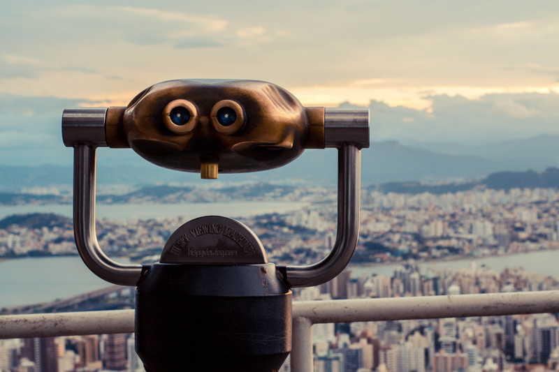 no people, fade, silver colored, metal, building, brazil, sky, binoculars, architecture, binóculo, eyes, astronomy, 4K, mountains, security, day, see