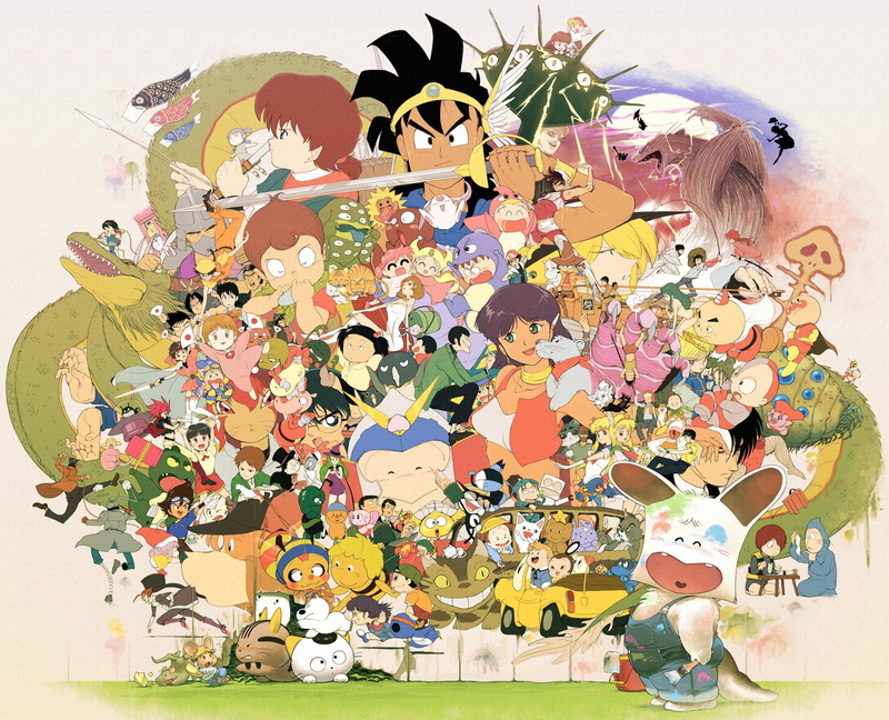 Digimon, Dragon Ball, 1080P, Anime, Crossover, Sailor Moon, Inspector Gadget, Hunter x Hunter, Detective Conan