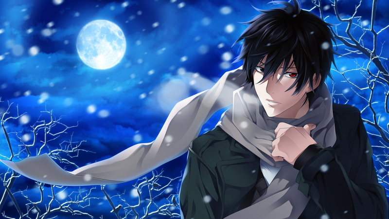 adult, sky, astronomy, real people, females, illustration, scarf, glowing, snowflake, looking, holiday, night, human Face, clothing, fashion, moonlight