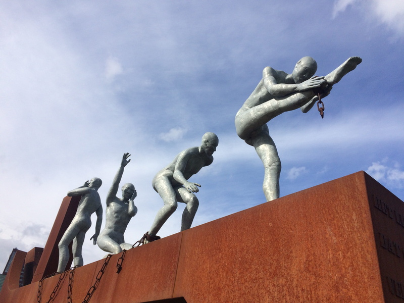 Rotterdam, statue, image, architecture And Buildings, architecture, day, blue sky, sky, built structure, Memorial, fine art statue, bronze - Alloy, 2K