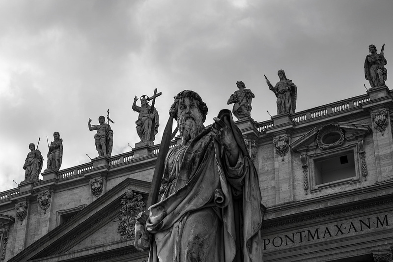 the past, man, monument, tourism, sky, outdoors, human representation, art and craft, 1080P, female likeness, architecture, clouds, gray, representation