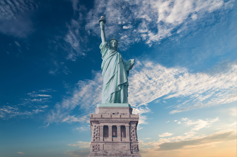 4K, history, cloud - sky, monument, statue of liberty, travel, landmark, sculpture, symbol, dom, tourism, sky, usa, nature, architecture, liberty, representation