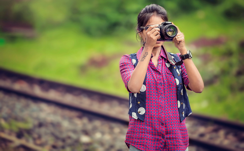 travel, child, canon, occupation, girl, camera, hobby, technology, shoot, rail transportation, adult, lens, black, photography themes, person, equipment