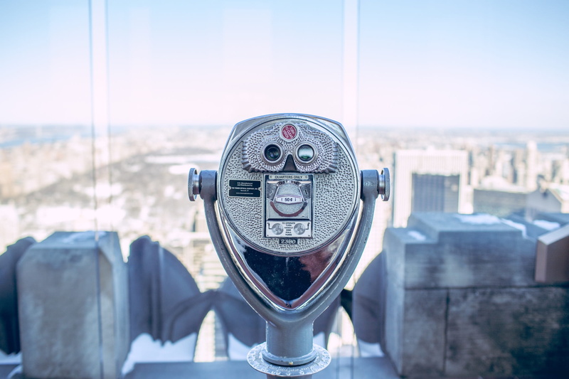 day, new York City, hand-Held Telescope, watching, gray, looking at view, telescope, no people, slot machine, sea, focus on foreground, coin Operated, coin