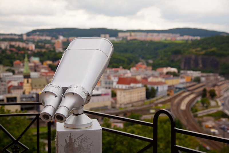 cloud - sky, lens, no people, hand-held telescope, coin operated, building exterior, city, observation, view, landscape, outdoors, built structure, 1080P