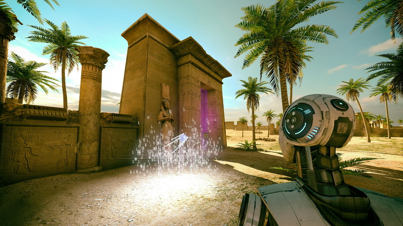 4K, built structure, building exterior, Egyptian, nature, day, sky, water, tropical climate, binary, screen shot, Egypt, tree, architecture, the past