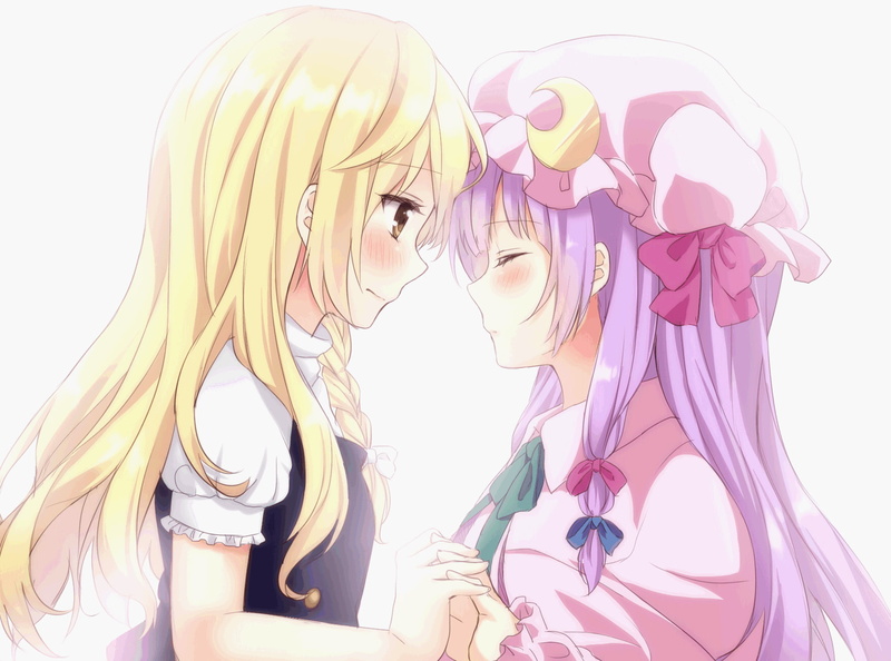 Kirisame Marisa, 720P, yuri, Touhou, Patchouli Knowledge