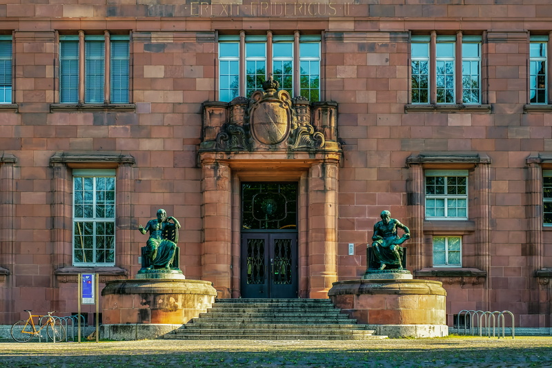 building, representation, albert-ludwigs-university of, art and craft, homer, 4K, no people, female likeness, bronze, freiburg, artwork, main entrance
