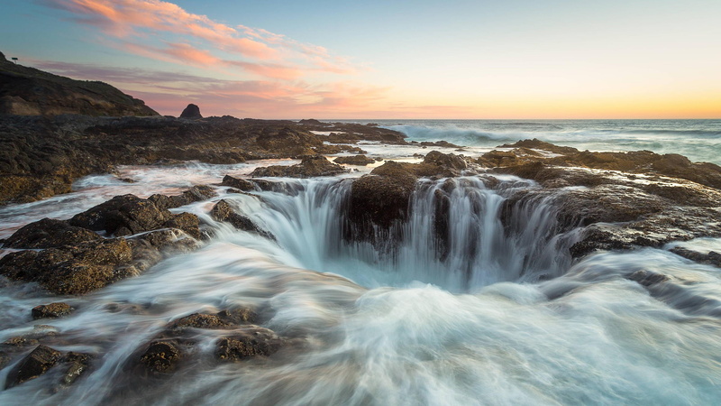 outdoors, blurred motion, horizon, beach, long exposure, white, painting, cloud - sky, idyllic, land, nature, rock - object, flowing water, sky, 1080P