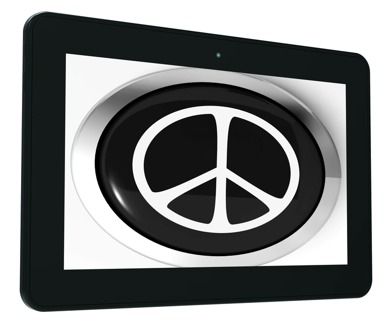 black color, 1080P, www, online, equipment, love not war, peace, tablet, symbol, peaceful, indoors, pacifist, hippy, cut out, war, circle, silver colored