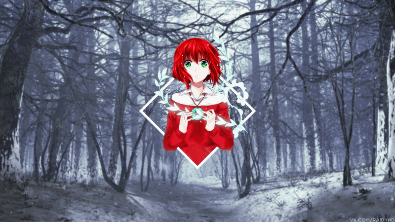 Mahoutsukai no Yome, picture-in-picture, anime, 1080P, Hatori Chise, anime girls