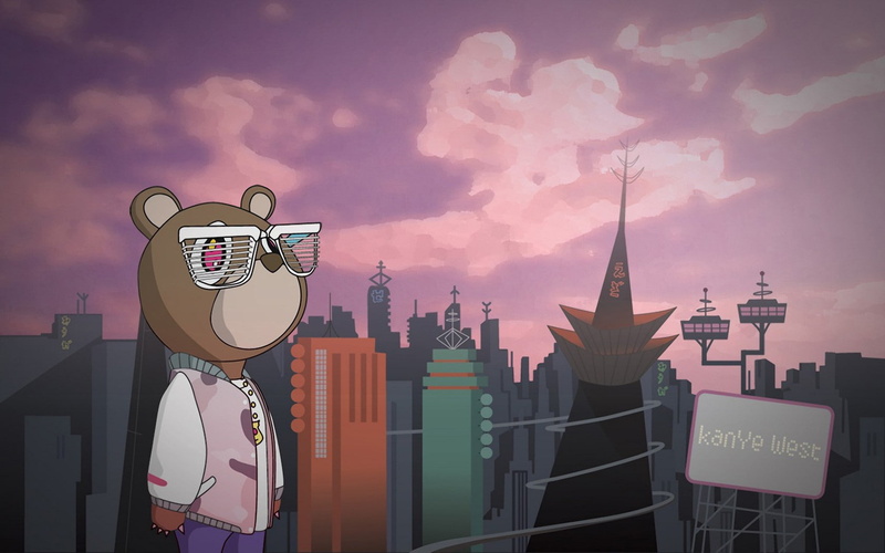 bear, 720P, music, Kanye West, glasses, the city