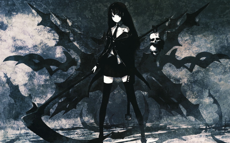 shooter, x, 2K, Anime Girls, girls, hd, Black Rock Shooter, anime, rock, black, art, hot