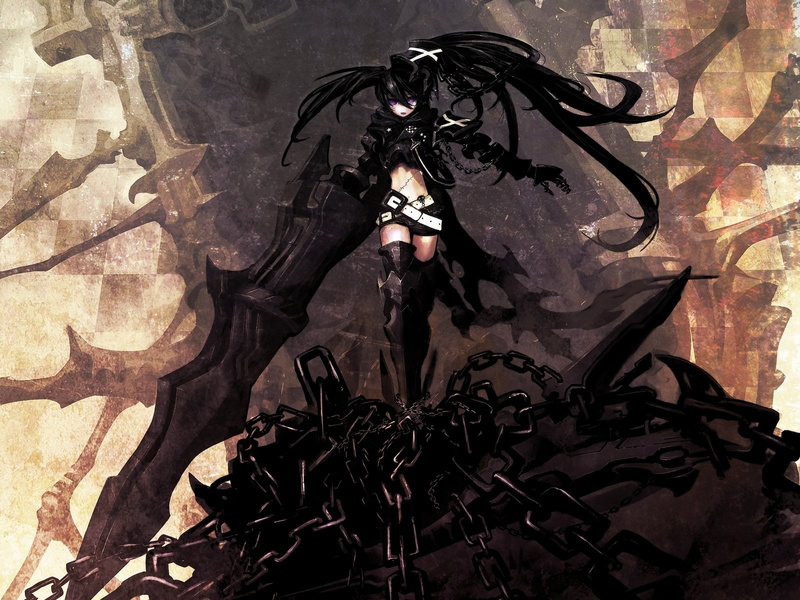 720P, Insane Black Rock Shooter, Black Rock Shooter, Anime