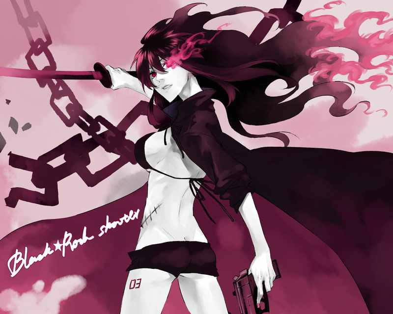 Black Rock Shooter, Insane Black Rock Shooter, Anime, 1080P