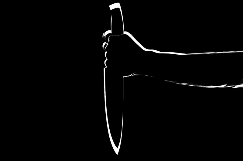 victim, no people, stab, single object, holding, kill, white, hanging, air, silhouette, sharp, killer, knife, black color, down, horror, 1080P, isolated