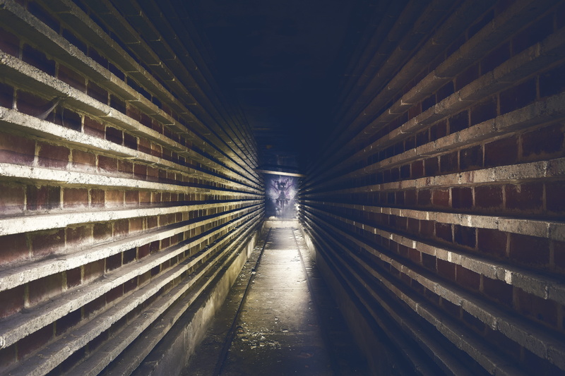 industry, gloomy, shadow, industrial plant, lapsed, creepy, transportation, pforphoto, factory, tunnel, outdoors, diminishing perspective, no people, lost places