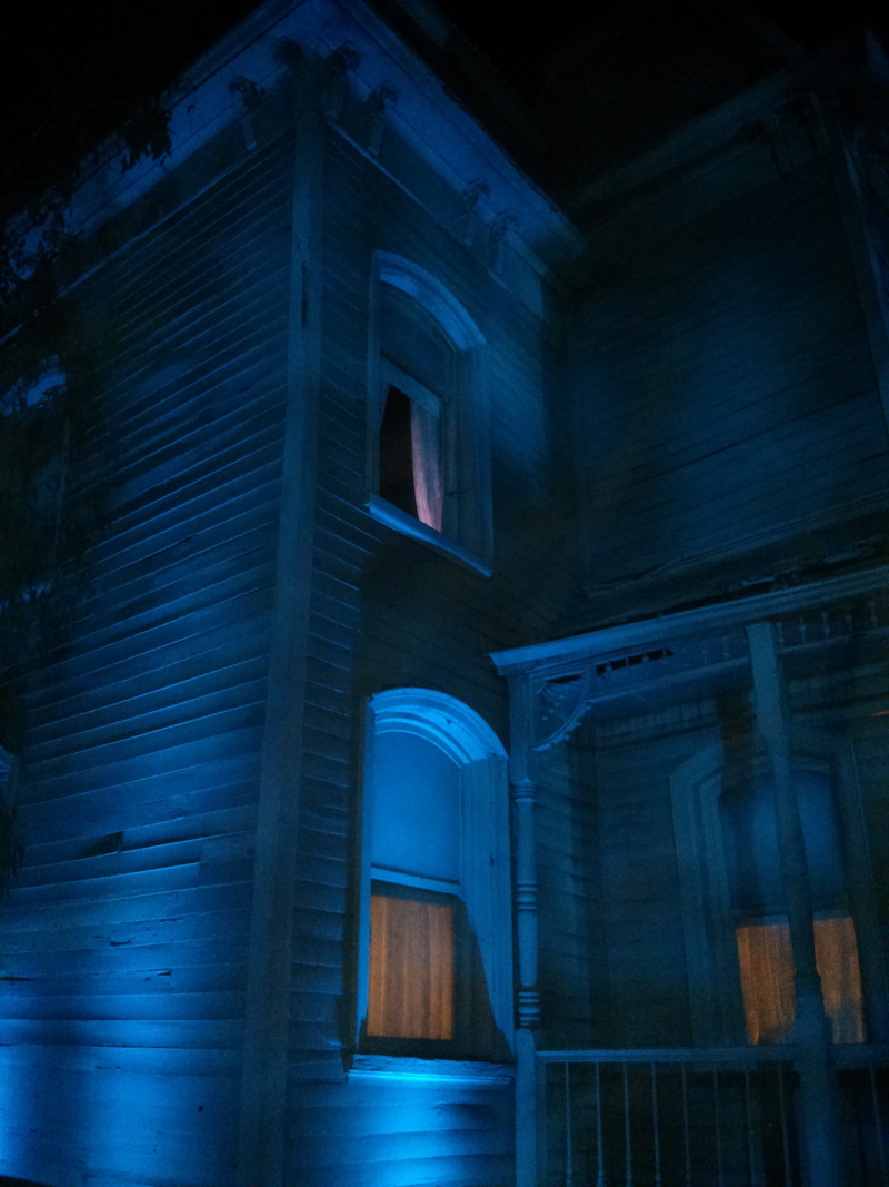 architectural column, blue, floor, scary, building exterior, tunnel, architecture, structure, tourism, halloween, architecture And Buildings, house, lighting equipment